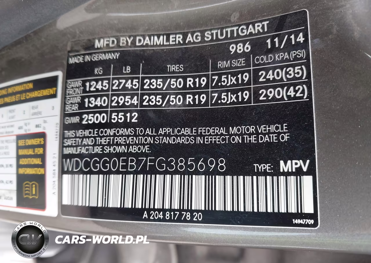 2015 Mercedes-Benz Glk 250 Bluetec 4Matic VIN:WDCGG0EB7FG385698 - 9