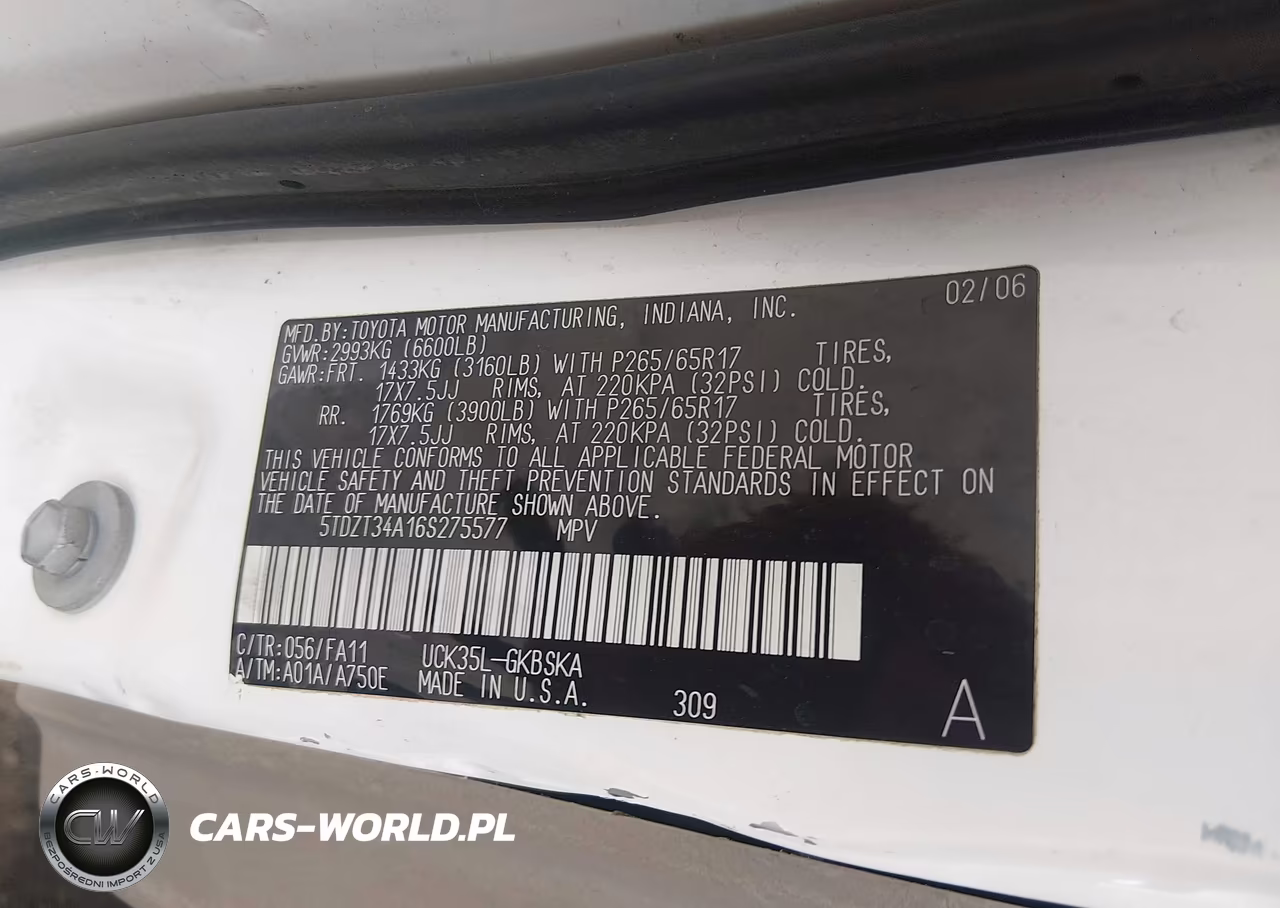 2006 Toyota Sequoia Sr5 V8 VIN:5TDZT34A16S275577 - 9