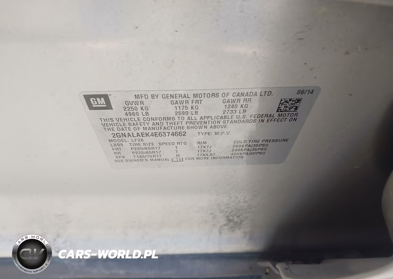 2014 Chevrolet Equinox Ls VIN:2GNALAEK4E6374662 - 9
