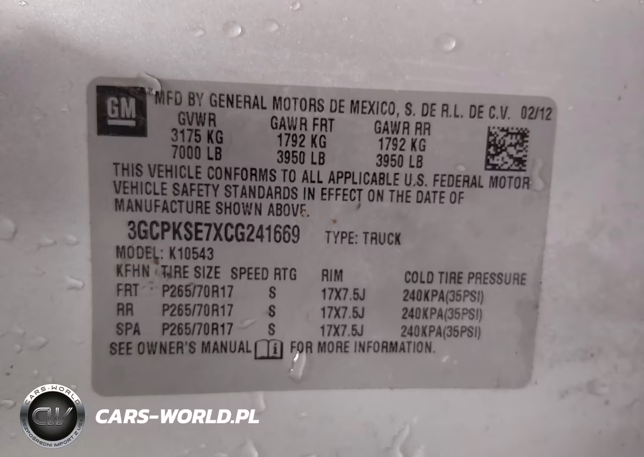 2012 Chevrolet Silverado 1500 Lt VIN:3GCPKSE7XCG241669 - 9