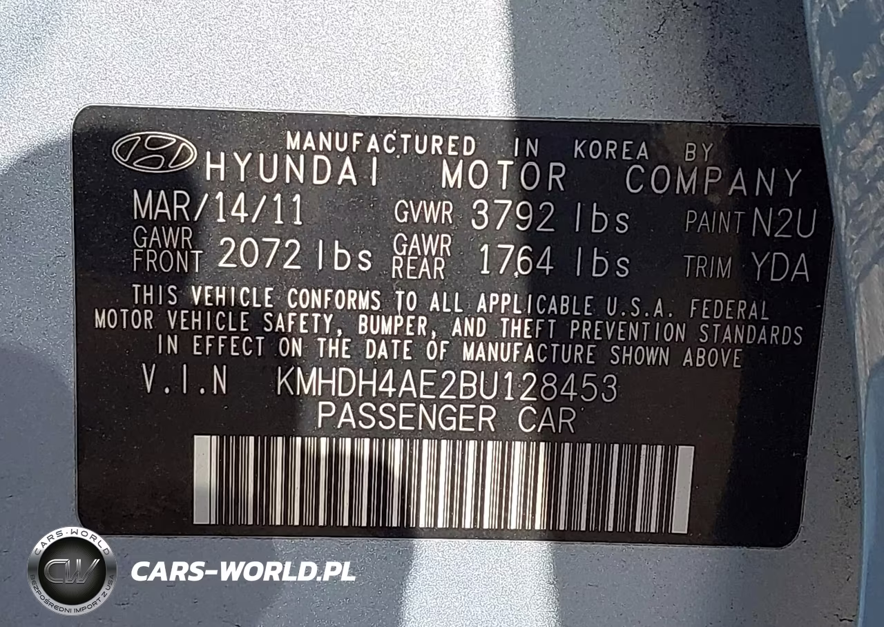 2011 Hyundai Elantra Gls-Limited VIN:KMHDH4AE2BU128453 - 9