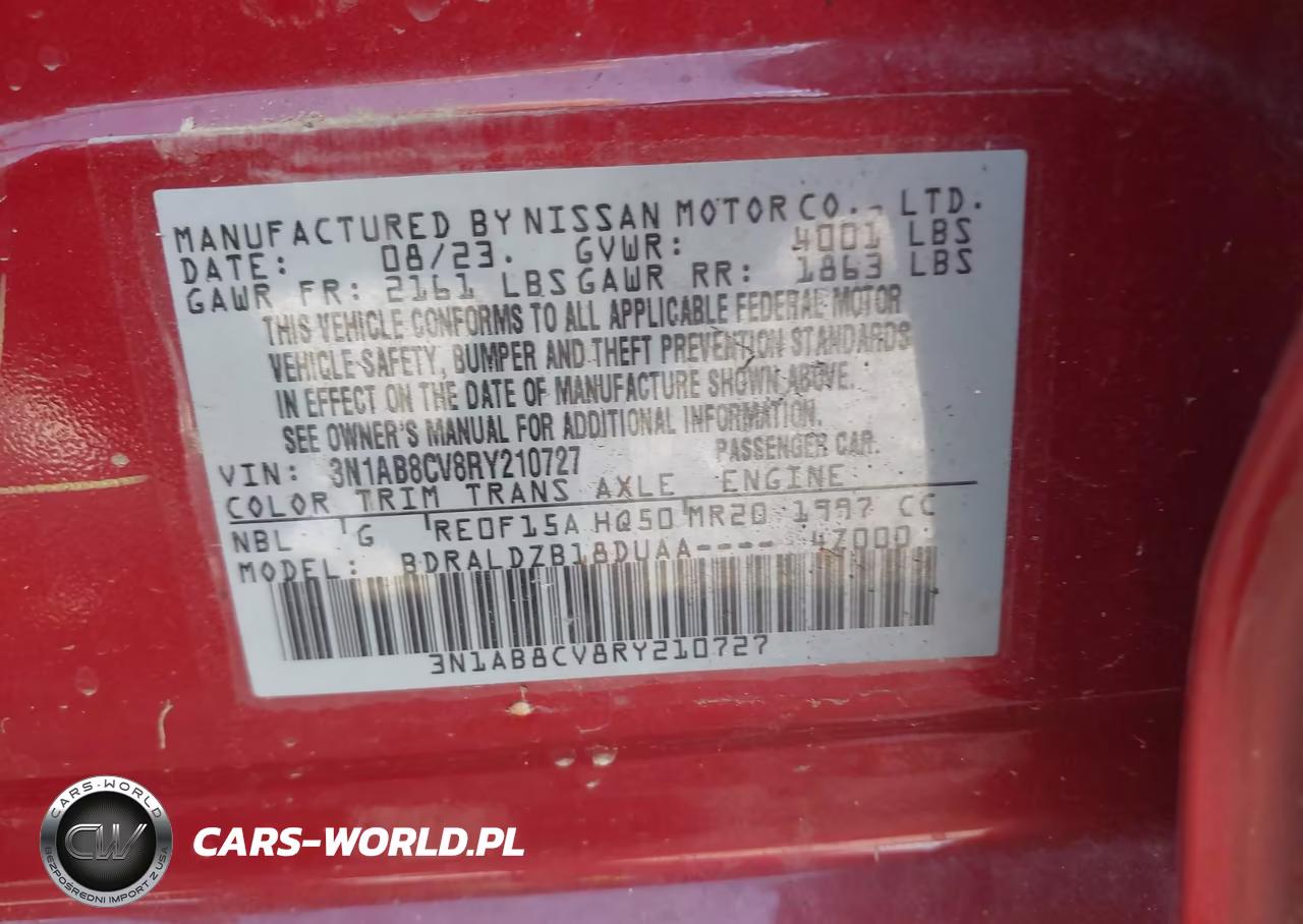 2024 Nissan Sentra Sv Xtronic Cvt VIN:3N1AB8CV8RY210727 - 9
