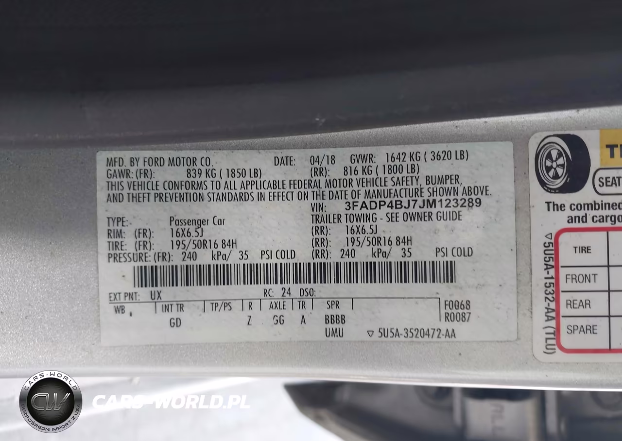 2018 Ford Fiesta Se VIN:3FADP4BJ7JM123289 - 9
