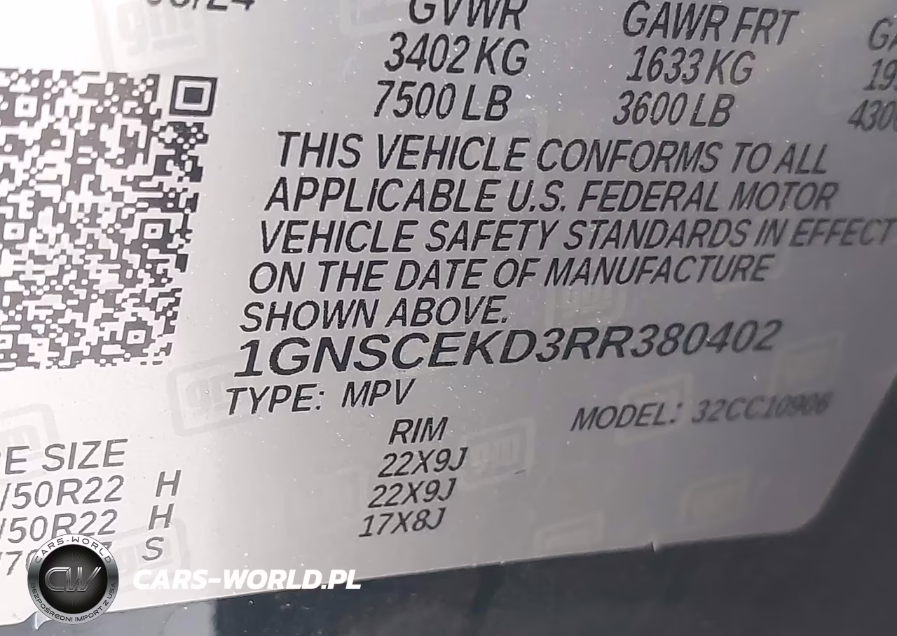 2024 Chevrolet Suburban 2Wd Rst VIN:1GNSCEKD3RR380402 - 9