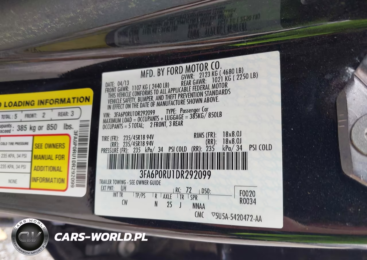 2013 Ford Fusion Hybrid Titanium VIN:3FA6P0RU1DR292099 - 9