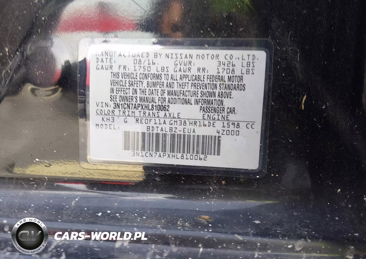 2017 Nissan Versa 1.6 Sv VIN:3N1CN7APXHL810062 - 9