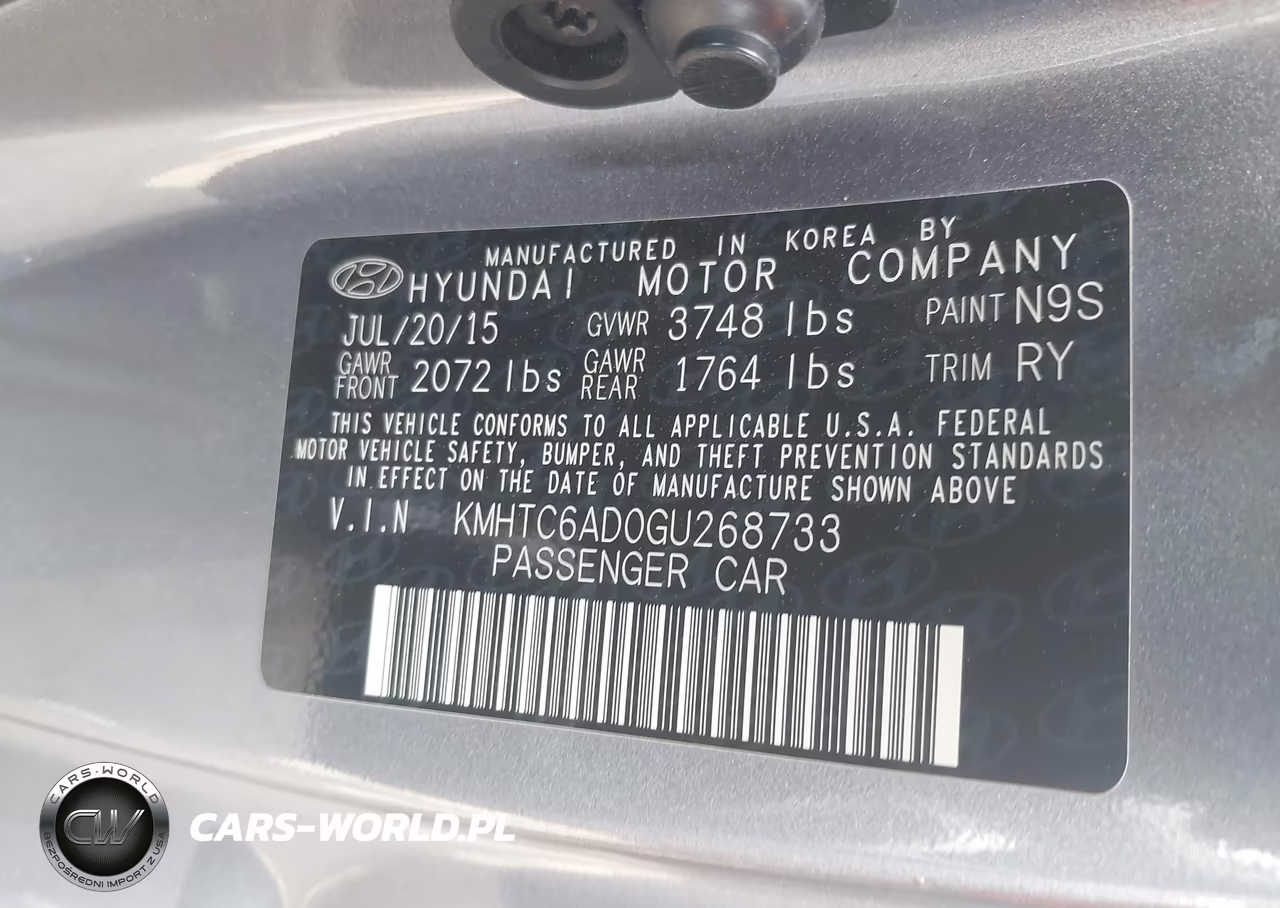 2016 Hyundai Veloster VIN:KMHTC6AD0GU268733 - 9