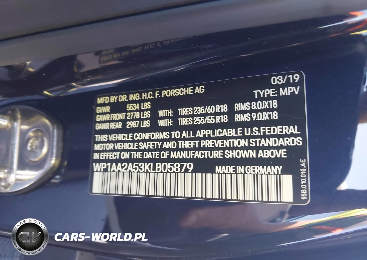 2019 Porsche Macan VIN:WP1AA2A53KLB05879 - 9