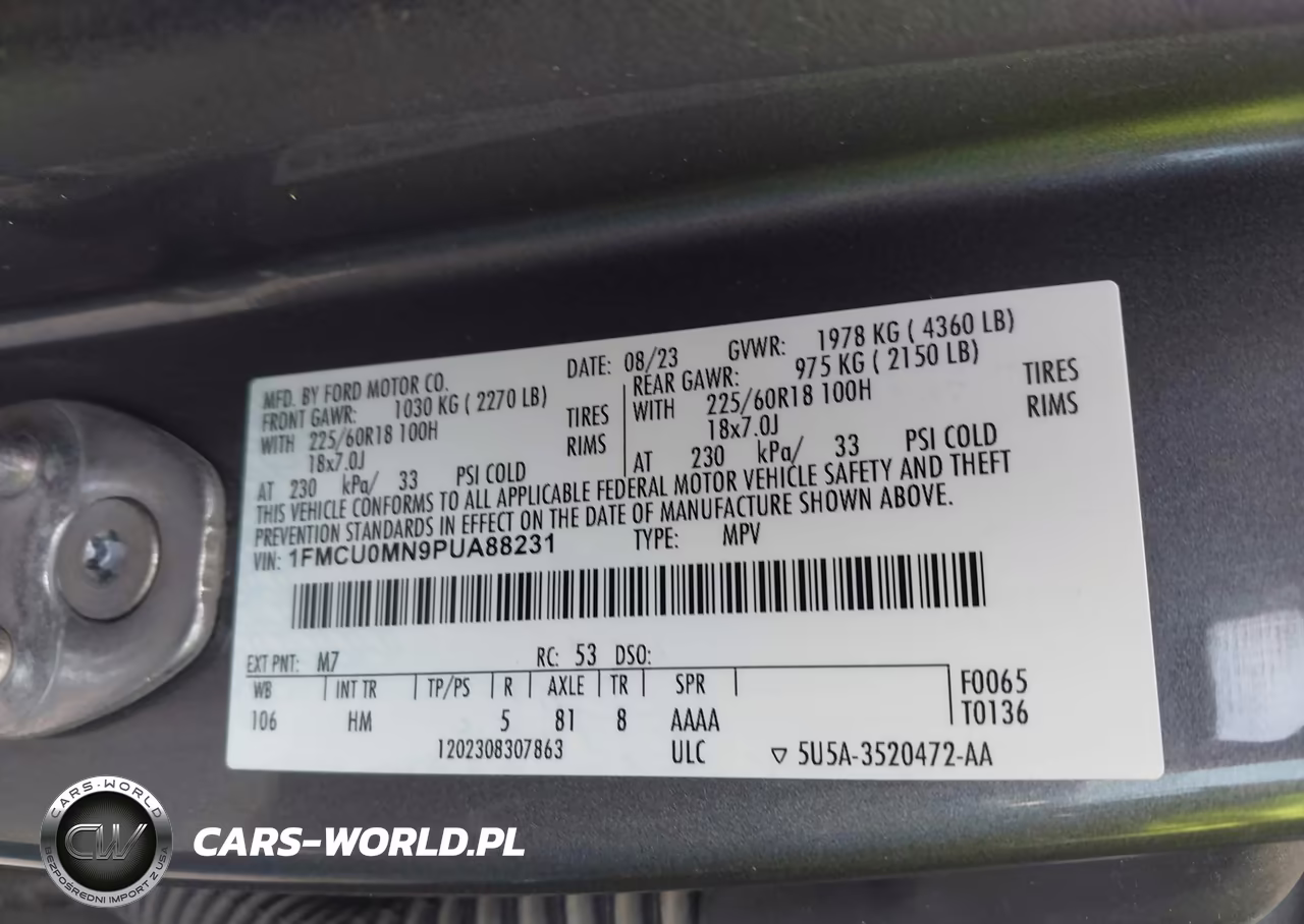 2023 Ford Escape St-Line VIN:1FMCU0MN9PUA88231 - 9