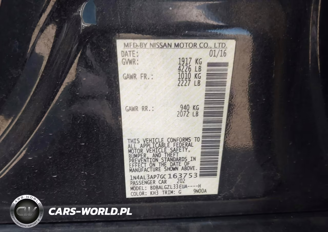 2016 Nissan Altima 2.5 S VIN:1N4AL3AP7GC163753 - 9