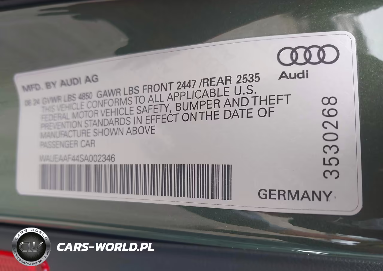 2025 Audi A4 Premium Plus 45 Tfsi S Line Quattro S Tronic VIN:WAUEAAF44SA002346 - 9