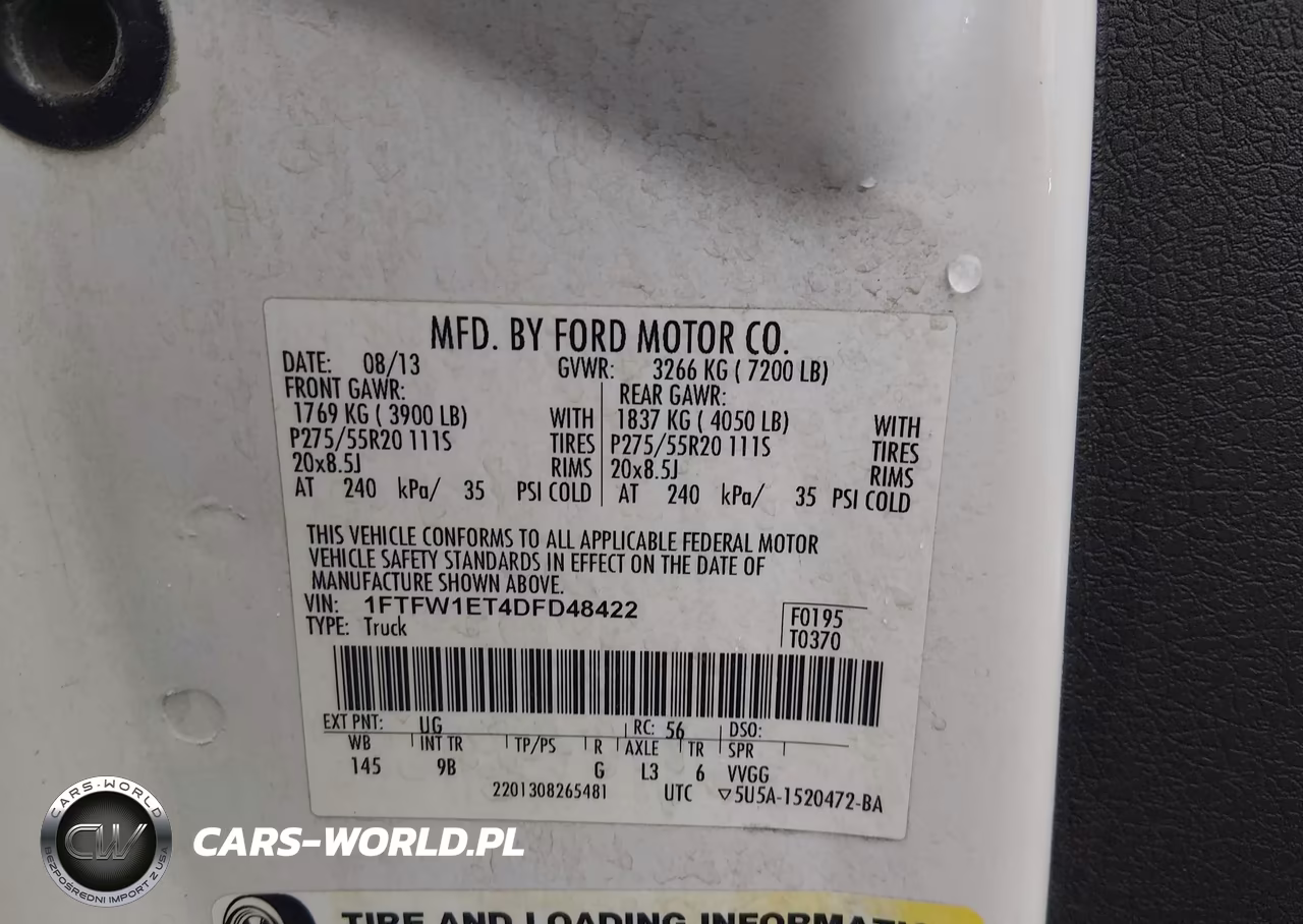 2013 Ford F-150 Platinum VIN:1FTFW1ET4DFD48422 - 9