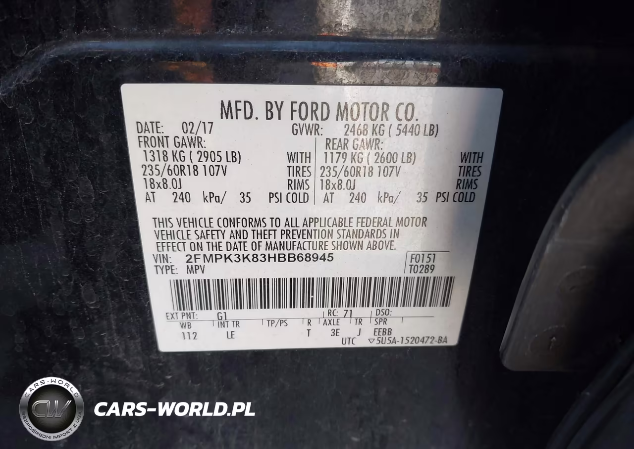 2017 Ford Edge Titanium VIN:2FMPK3K83HBB68945 - 9