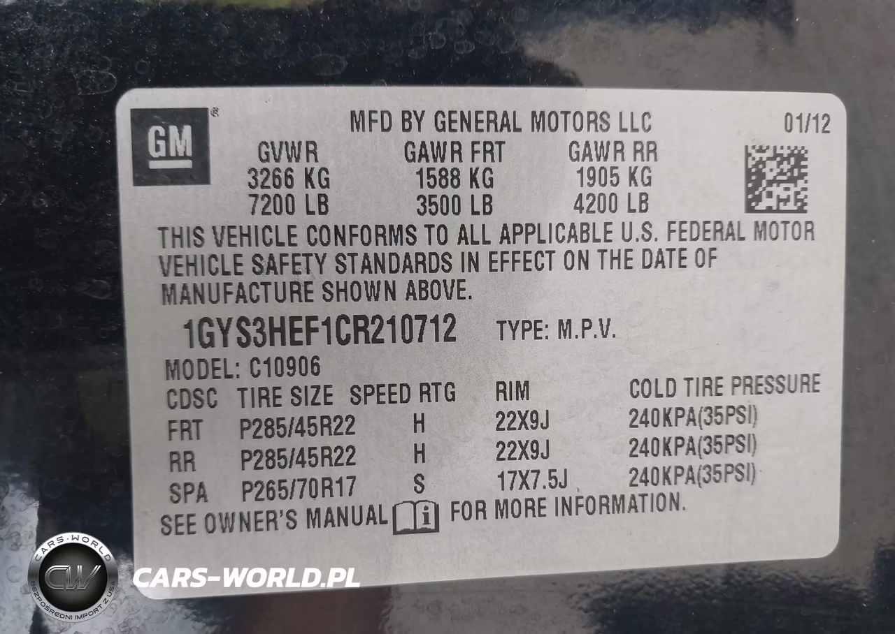2012 Cadillac Escalade Esv Luxury VIN:1GYS3HEF1CR210712 - 9
