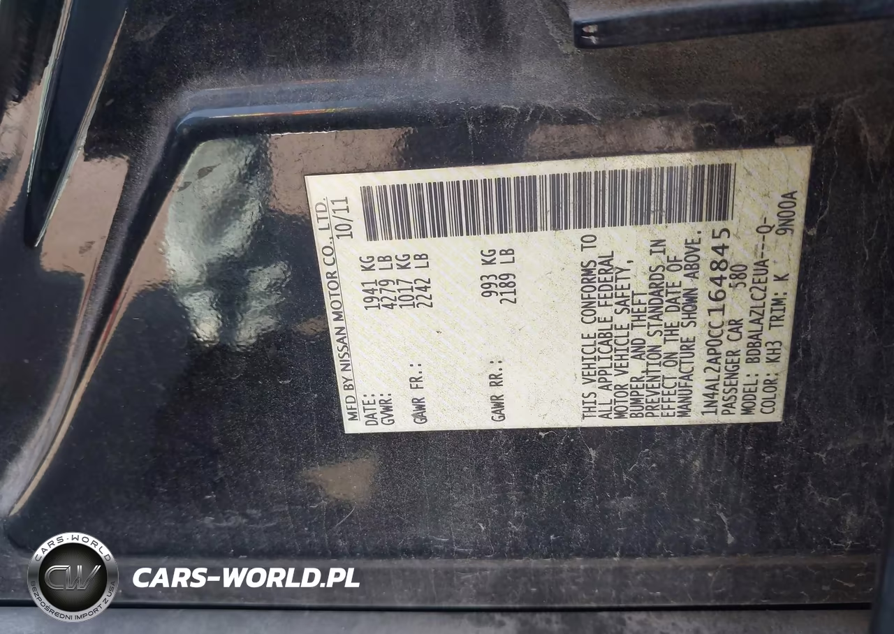 2012 Nissan Altima 2.5 VIN:1N4AL2AP0CC164845 - 9