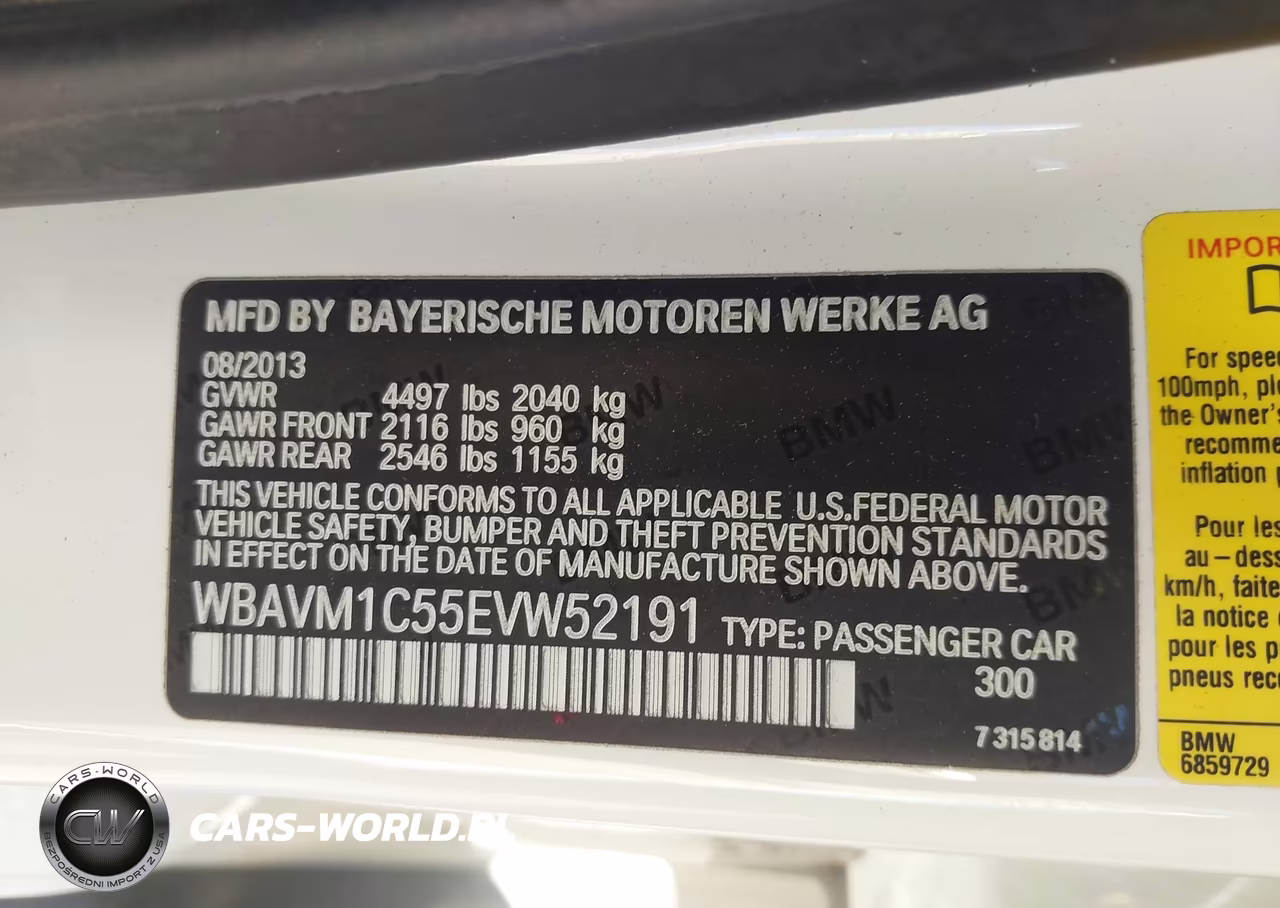 2014 BMW X1 Sdrive28I VIN:WBAVM1C55EVW52191 - 9