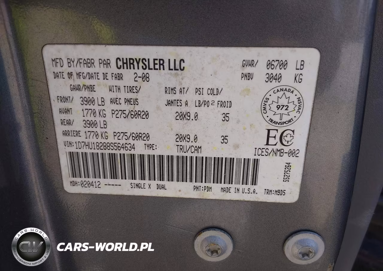 2008 Dodge Ram 1500 St-Slt VIN:1D7HU18288S564634 - 7