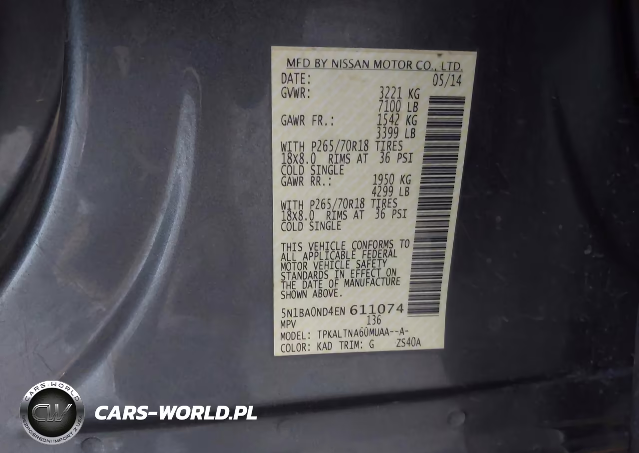 2014 Nissan Armada Sv VIN:5N1BA0ND4EN611074 - 9