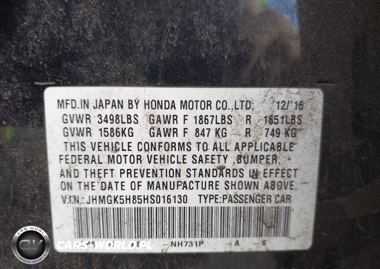 2017 Honda Fit Ex-L VIN:JHMGK5H85HS016130 - 9