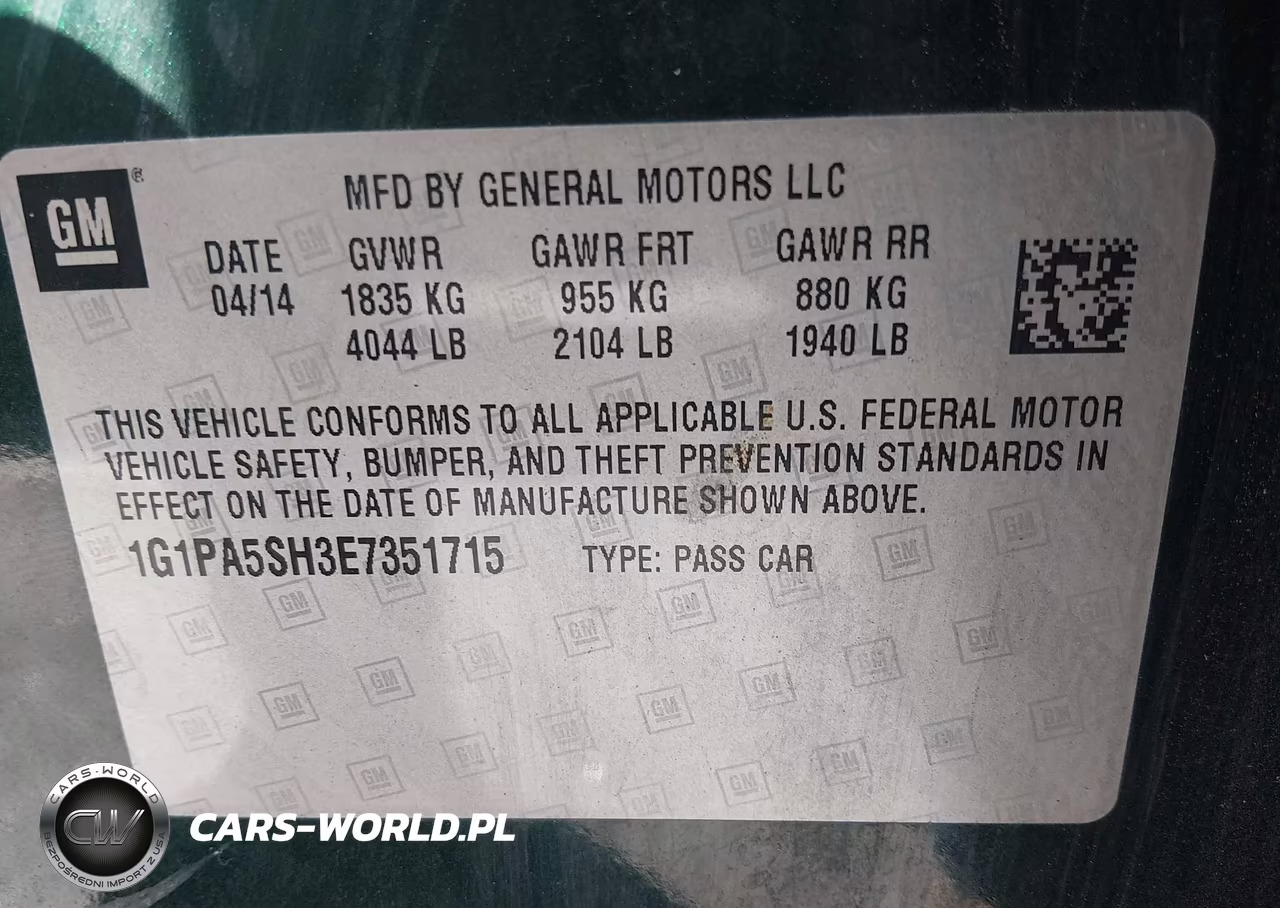 2014 Chevrolet Cruze Ls Auto VIN:1G1PA5SH3E7351715 - 9