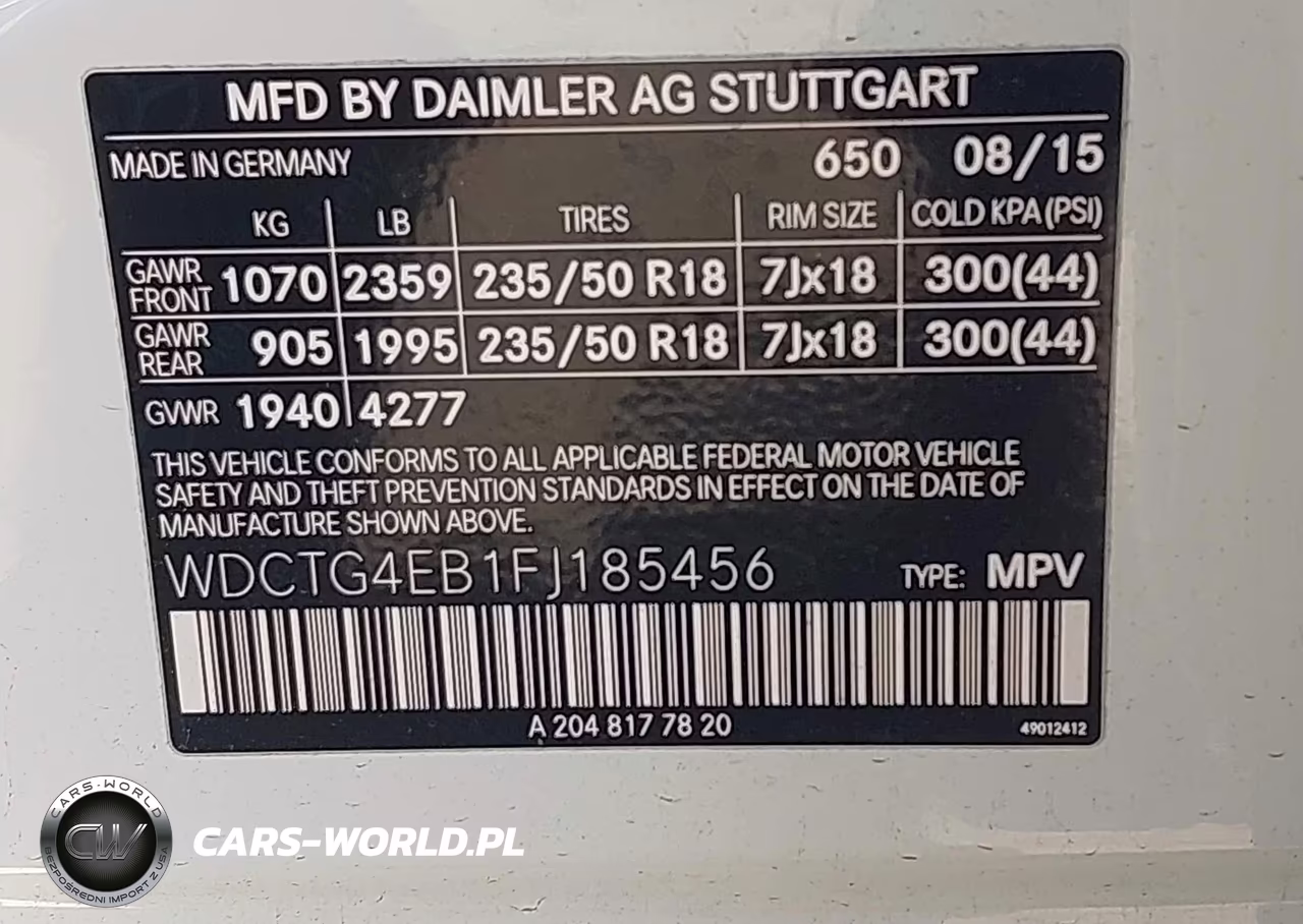 2015 Mercedes-Benz Gla 250 VIN:WDCTG4EB1FJ185456 - 9