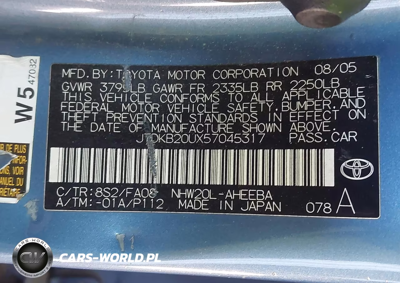2005 Toyota Prius VIN:JTDKB20UX57045317 - 9