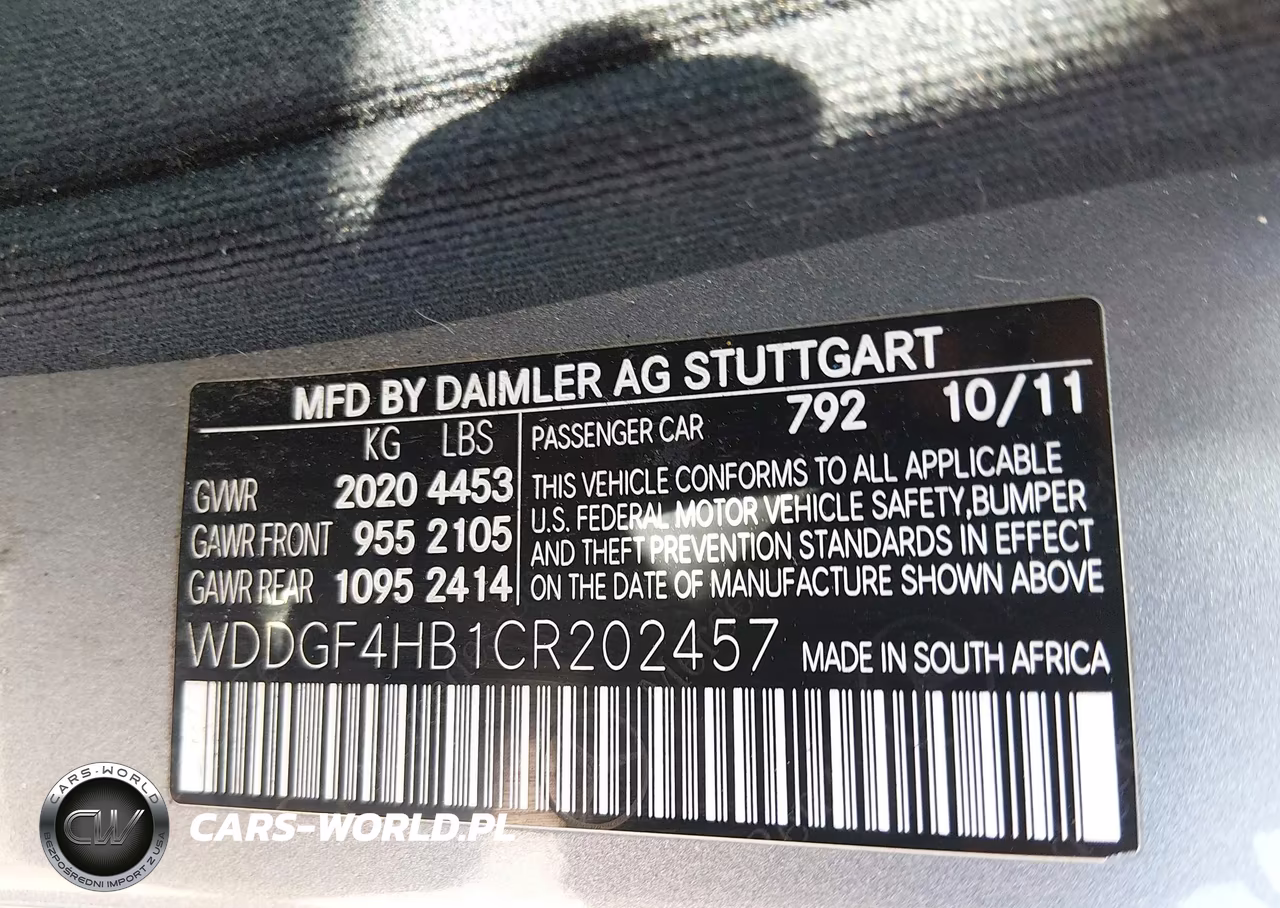 2012 Mercedes-Benz C 250 Sport VIN:WDDGF4HB1CR202457 - 9