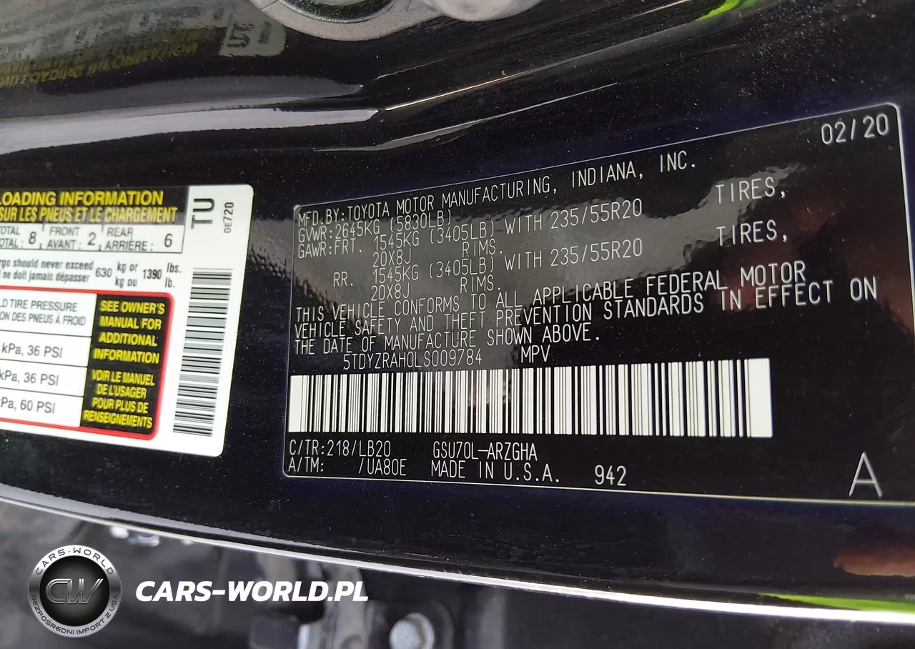 2020 Toyota Highlander Limited VIN:5TDYZRAH0LS009784 - 9