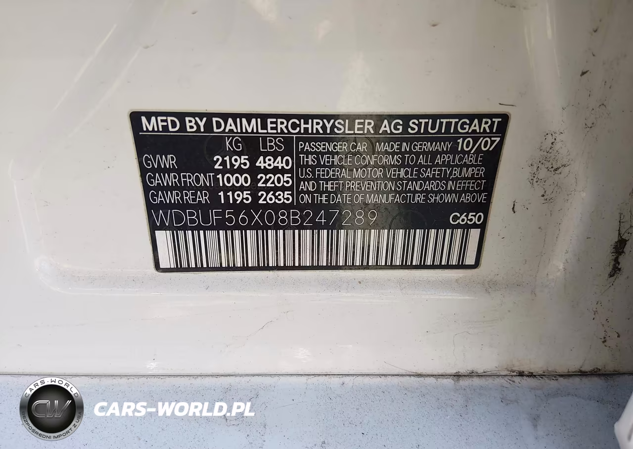 2008 Mercedes-Benz E 350 VIN:WDBUF56X08B247289 - 9