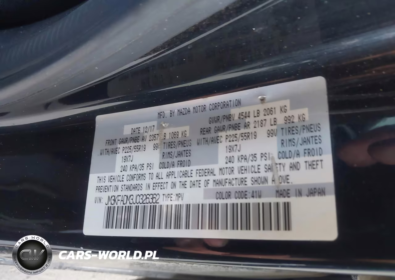 2018 Mazda Cx-5 Grand Touring VIN:JM3KFADM3J0326362 - 9