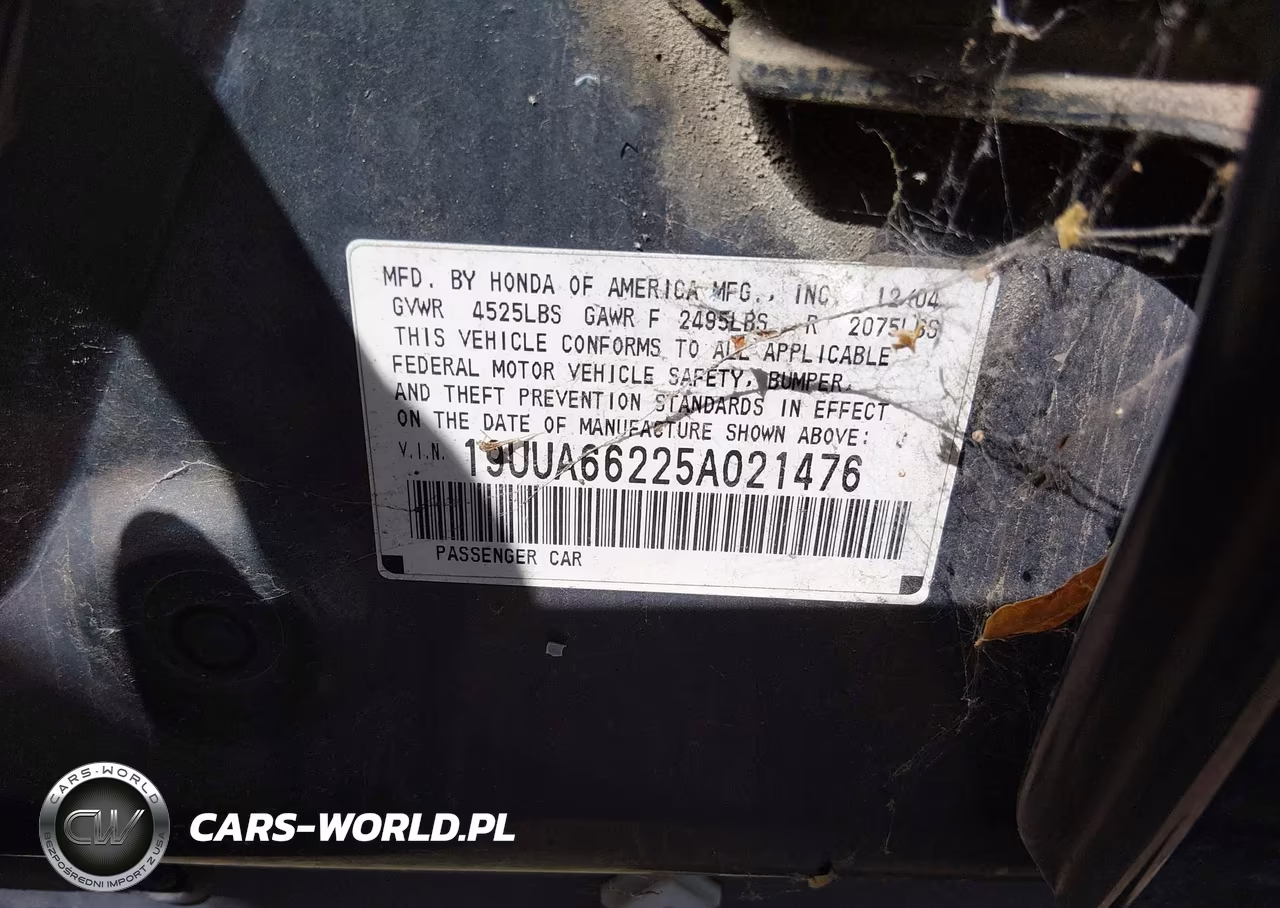 2005 Acura Tl VIN:19UUA66225A021476 - 9