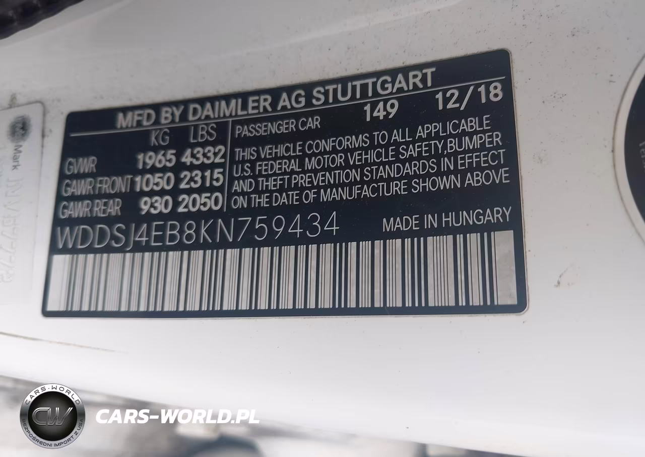 2019 Mercedes-Benz Cla 250 VIN:WDDSJ4EB8KN759434 - 9