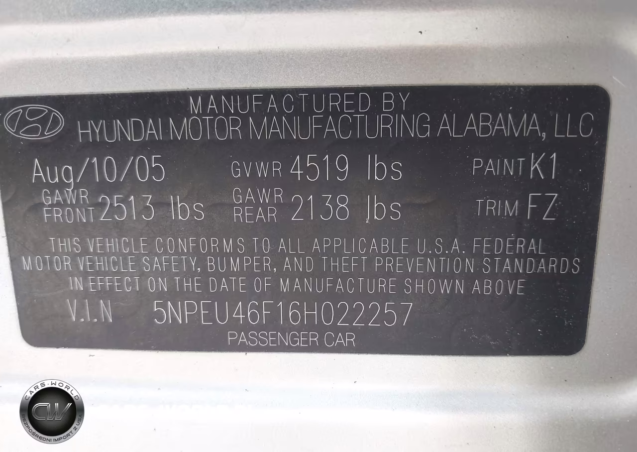 2006 Hyundai Sonata Gls V6-Lx V6 VIN:5NPEU46F16H022257 - 9