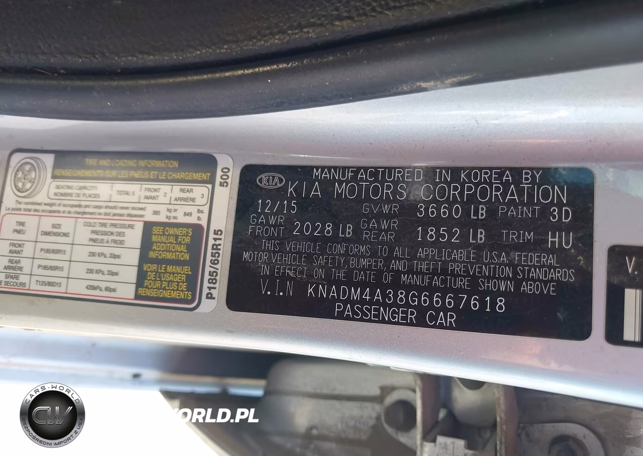 2016 Kia Rio Lx VIN:KNADM4A38G6667618 - 9