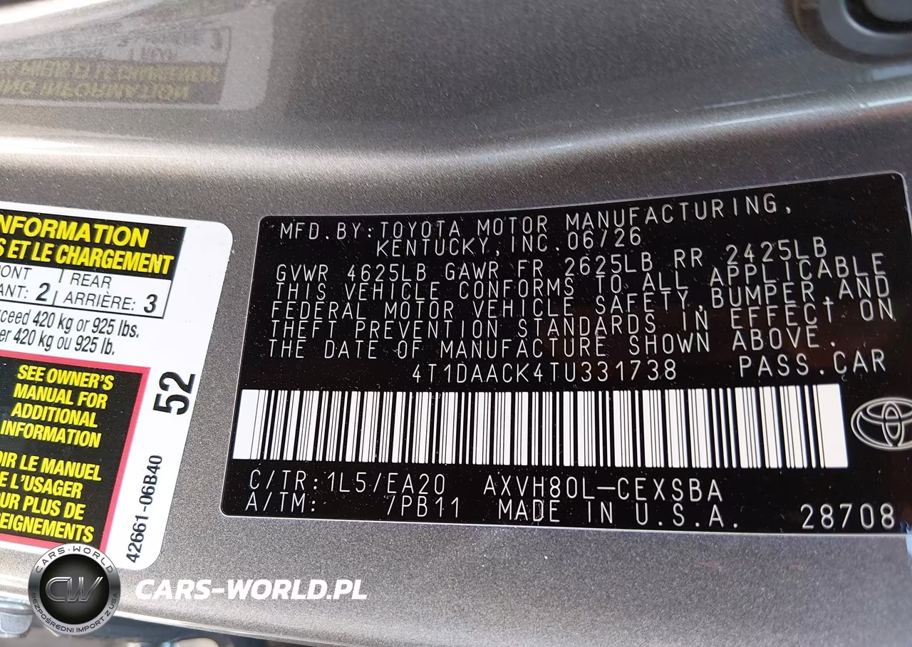 2026 Toyota Camry Se VIN:4T1DAACK4TU331738 - 9