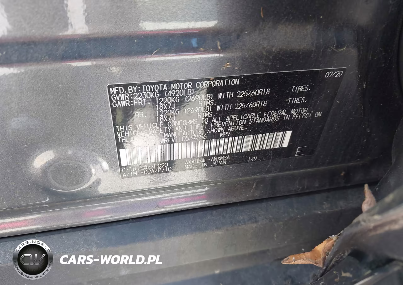 2020 Toyota Rav4 Hybrid Xse VIN:JTMEWRFV1LD537856 - 9