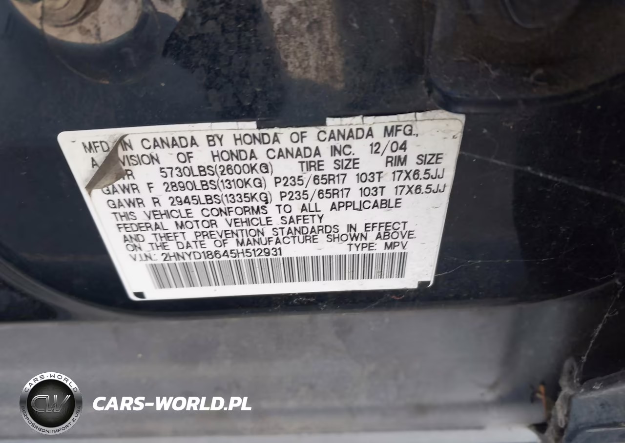 2005 Acura Mdx VIN:2HNYD18645H512931 - 9