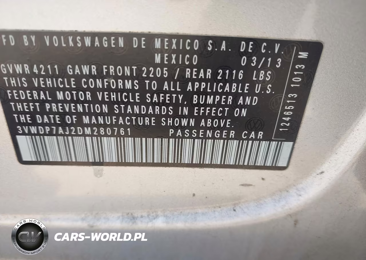 2013 Volkswagen Jetta 2.5L Se VIN:3VWDP7AJ2DM280761 - 9