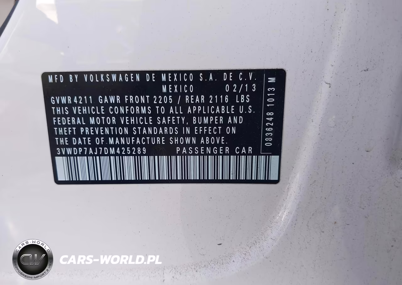 2013 Volkswagen Jetta 2.5L Se VIN:3VWDP7AJ7DM425289 - 9