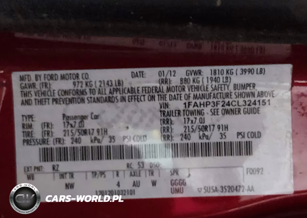 2012 Ford Focus Se VIN:1FAHP3F24CL324151 - 9