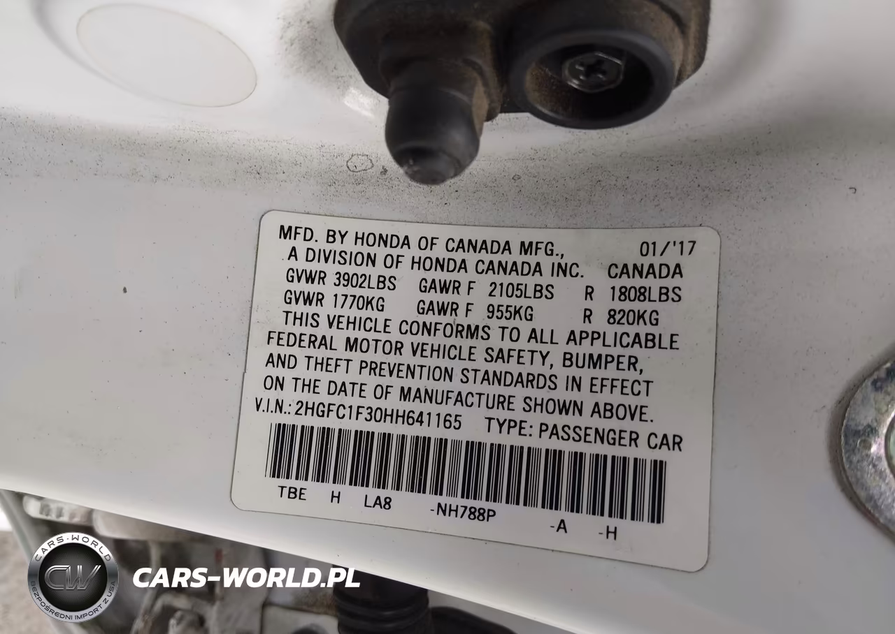 2017 Honda Civic Ex-T VIN:2HGFC1F30HH641165 - 9