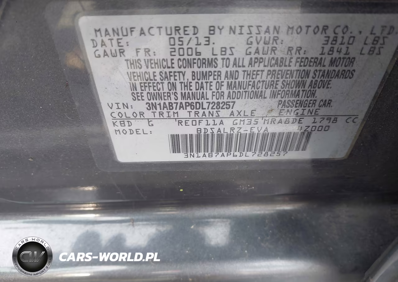 2013 Nissan Sentra Sr VIN:3N1AB7AP6DL728257 - 9