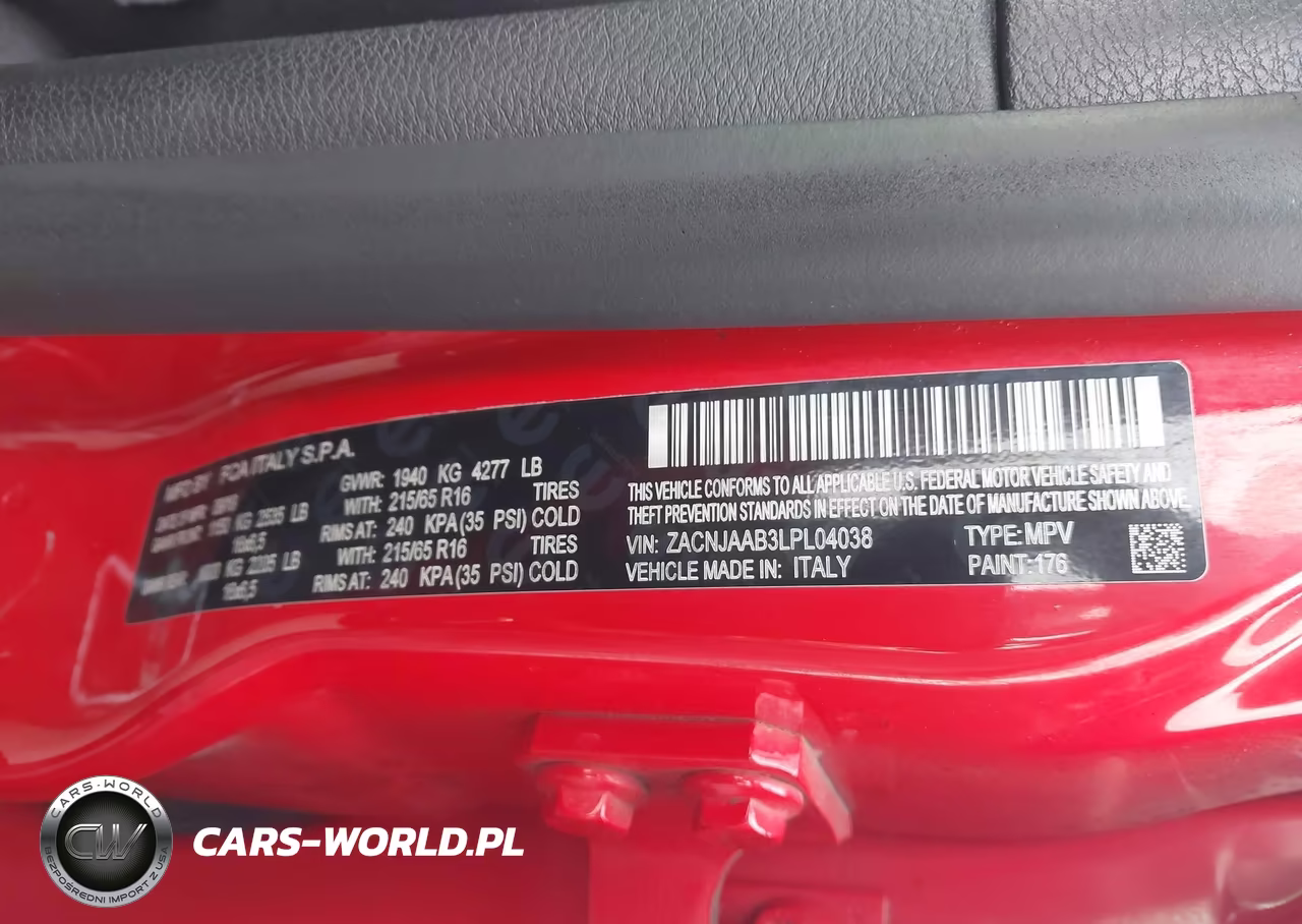 2020 Jeep Renegade Sport Fwd VIN:ZACNJAAB3LPL04038 - 9