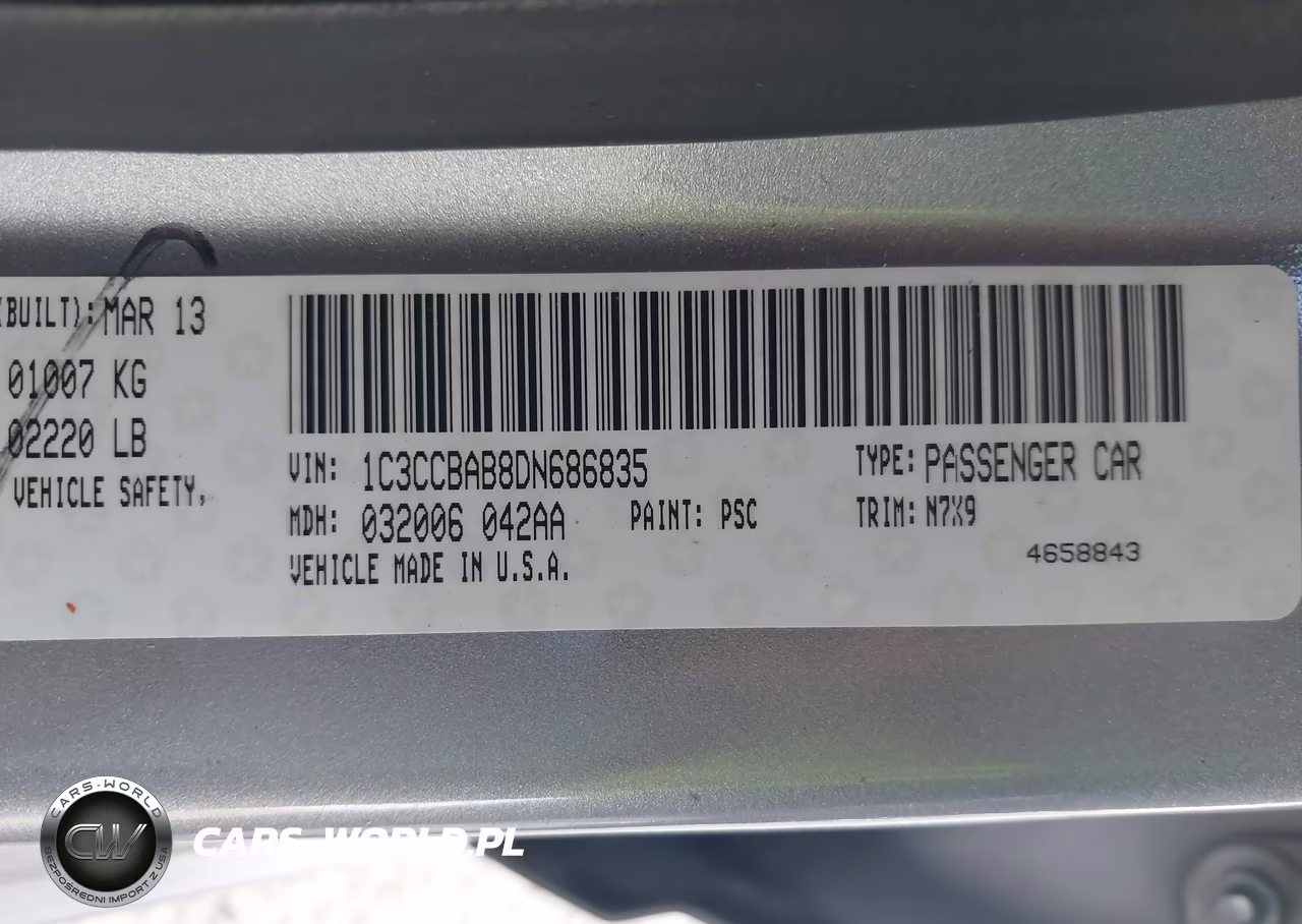 2013 Chrysler 200 Lx VIN:1C3CCBAB8DN686835 - 9