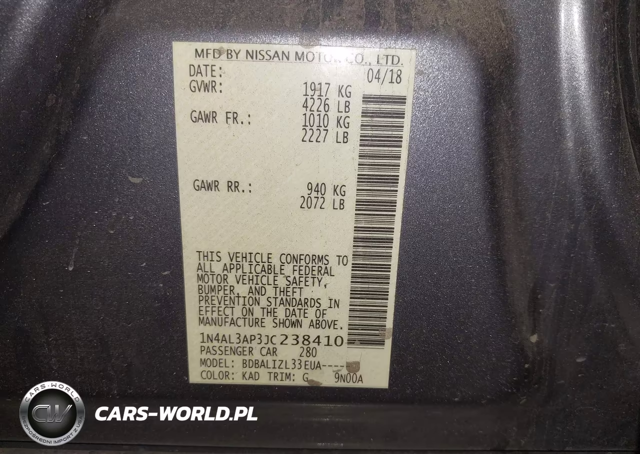 2018 Nissan Altima 2.5 Sv VIN:1N4AL3AP3JC238410 - 9
