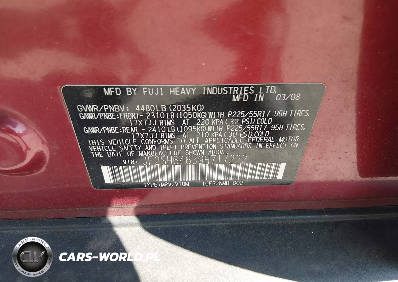 2009 Subaru Forester 2.5X Limited VIN:JF2SH64639H717222 - 9