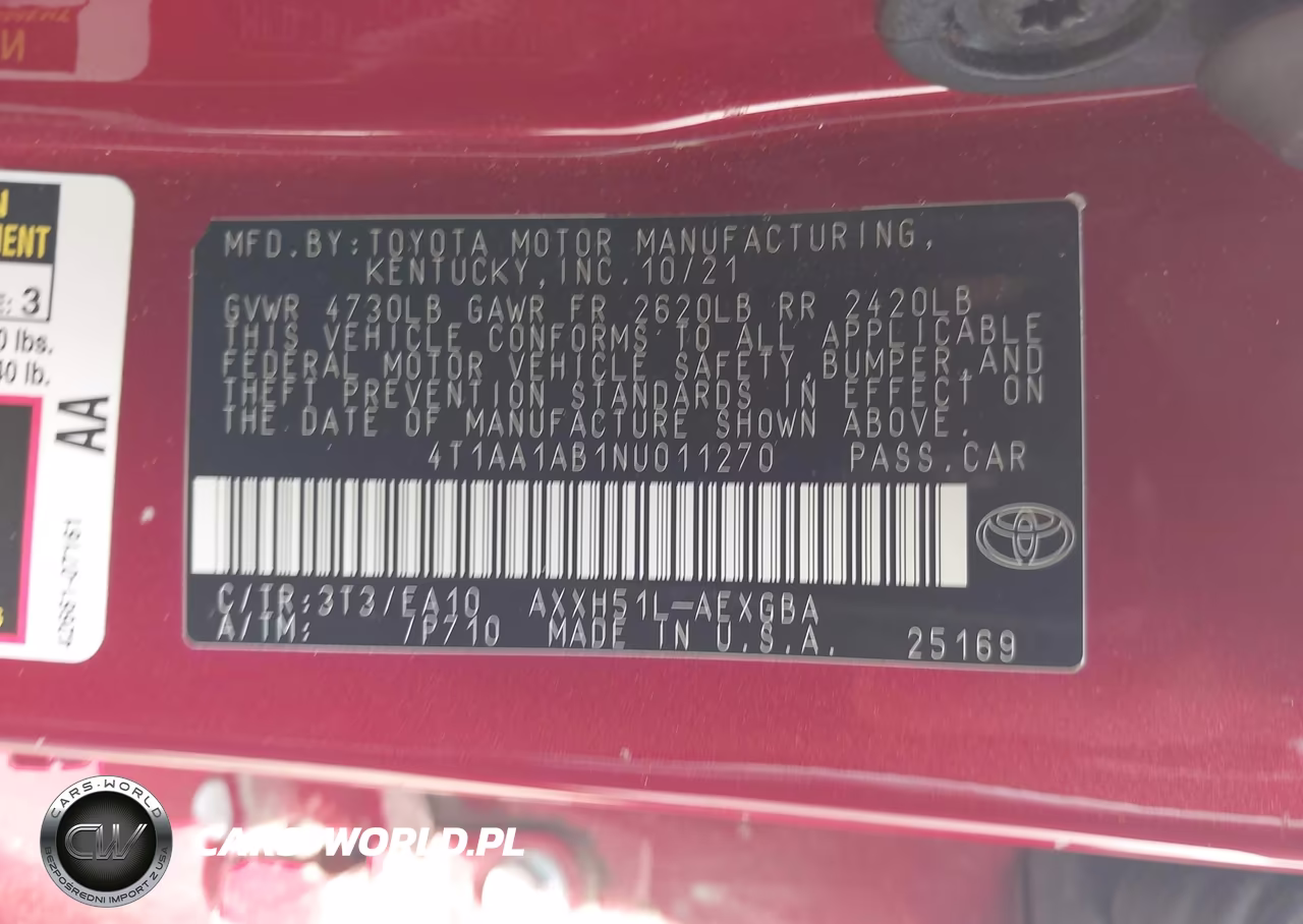 2022 Toyota Avalon Xle Hybrid VIN:4T1AA1AB1NU011270 - 9