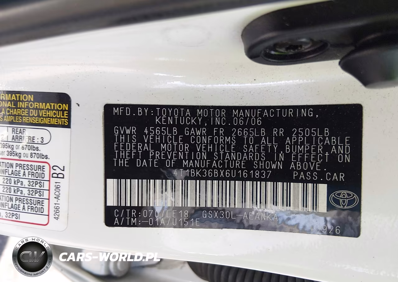 2006 Toyota Avalon Touring VIN:4T1BK36BX6U161837 - 9