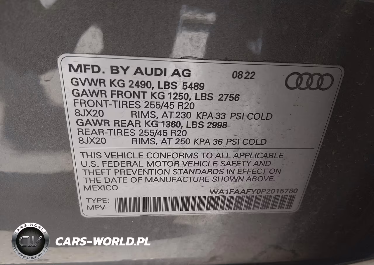 2023 Audi Q5 Prestige 45 Tfsi S Line Quattro S Tronic VIN:WA1FAAFY0P2015780 - 9