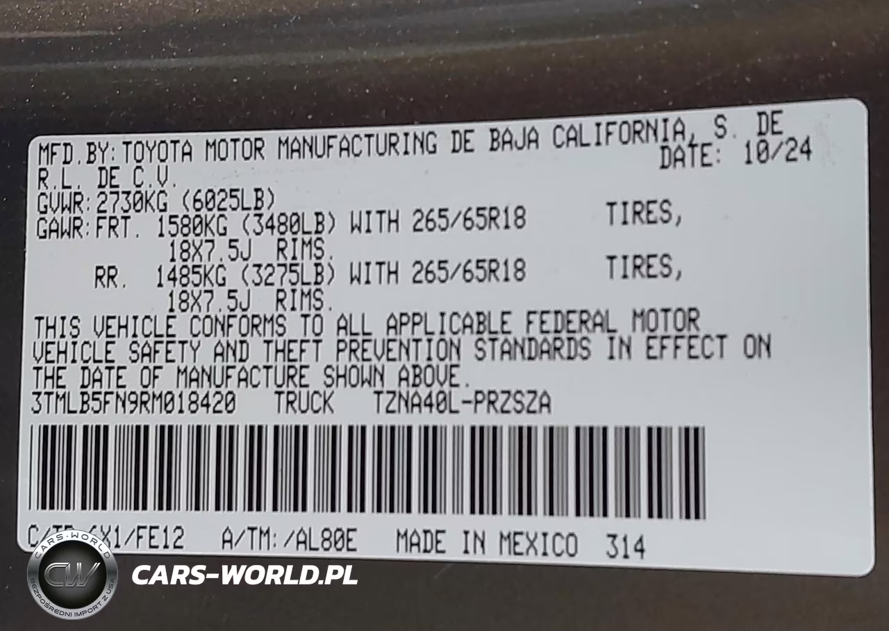 2024 Toyota Tacoma Trd Sport VIN:3TMLB5FN9RM018420 - 9